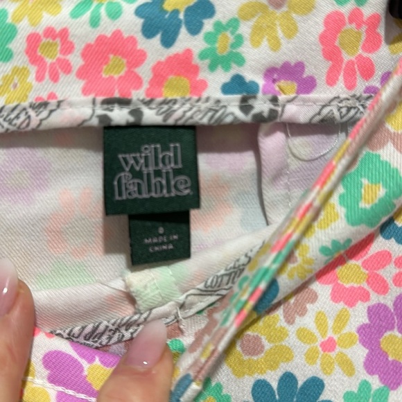 WILD FABLE Stretch Twill Floral Miniskirt, Size 0, EUC - Picture 4 of 5